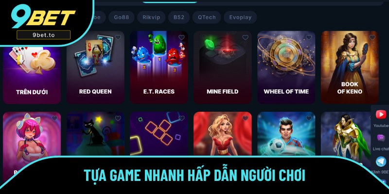 Kho game được cập nhật phong phú để hội viên trải nghiệm